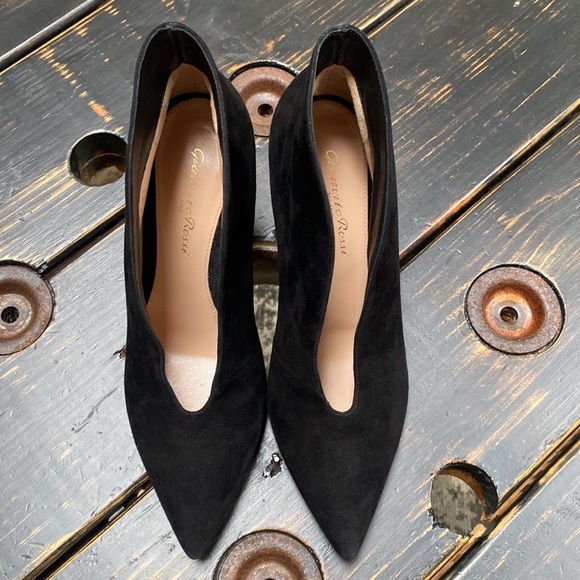Gianvito Rossi Black Suede Vamp Heels - Size 37 IT - Picture 7 of 17